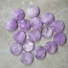 12MM FACETED ROUND CABOCHON CAPE AMETHYST (8PCS/BAG)